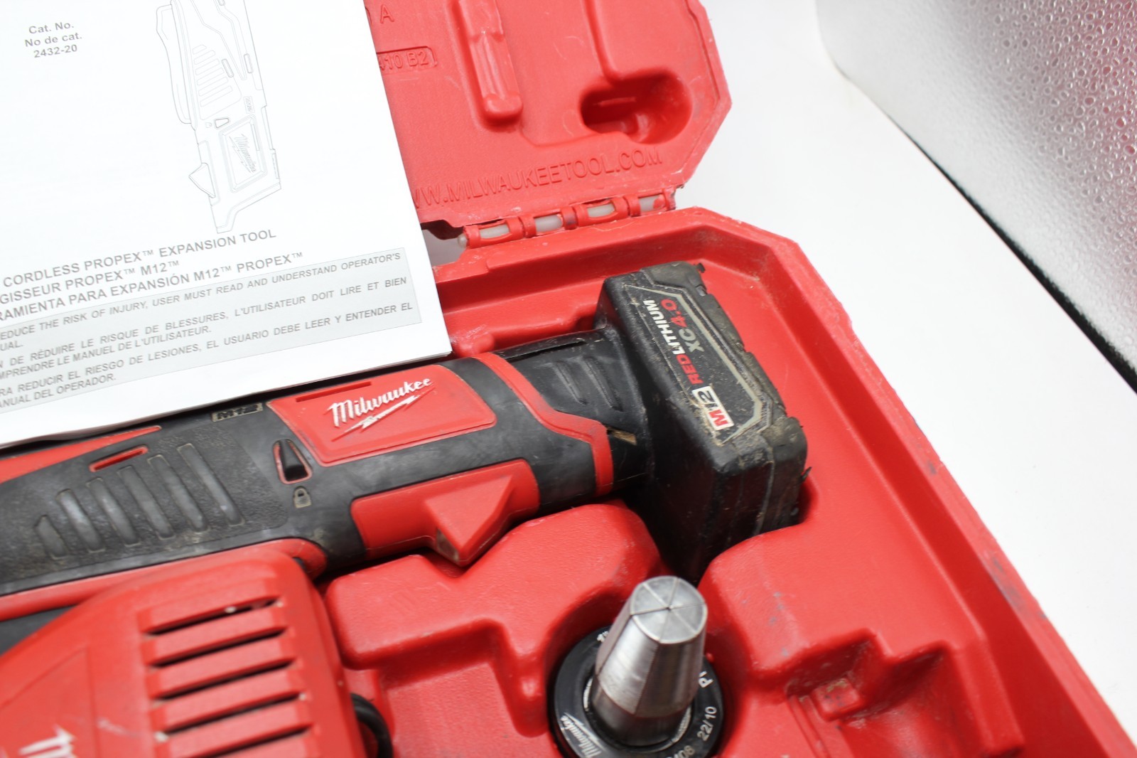 Milwaukee M12 ProPEX Expander Tool Kit 3 Expander Heads 2473-22 kit 2 Batteries