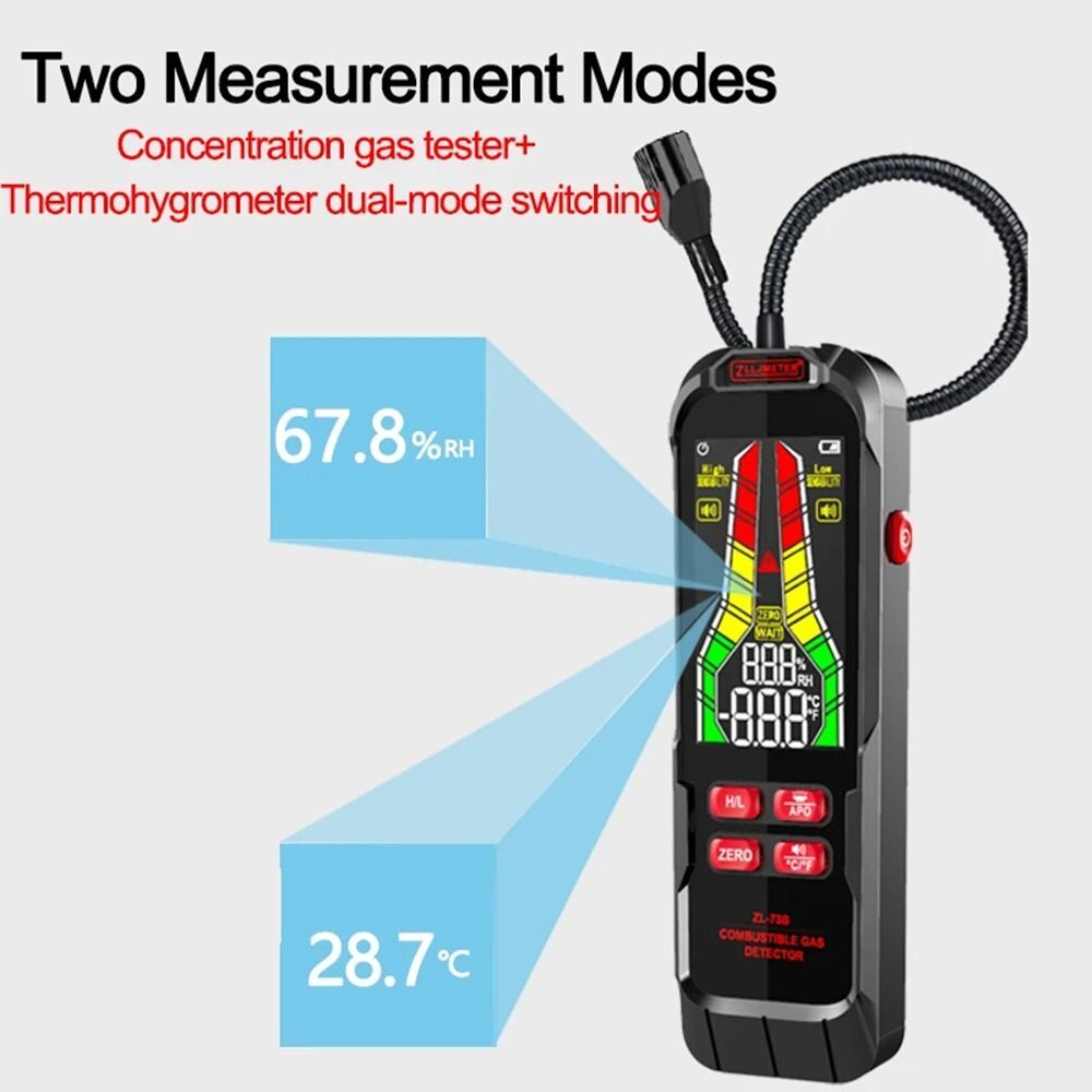 ZL73B Gas Leak Tester Combustible Natural Detector Gas Propane Leakage Portable