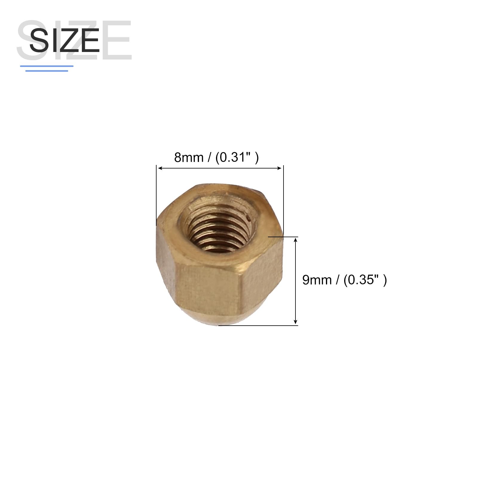 METALLIXITY Acorn Cap NutsM5x0.8mm 10Pcs, Brass Acorn Dome Cap Head Hex Nuts …