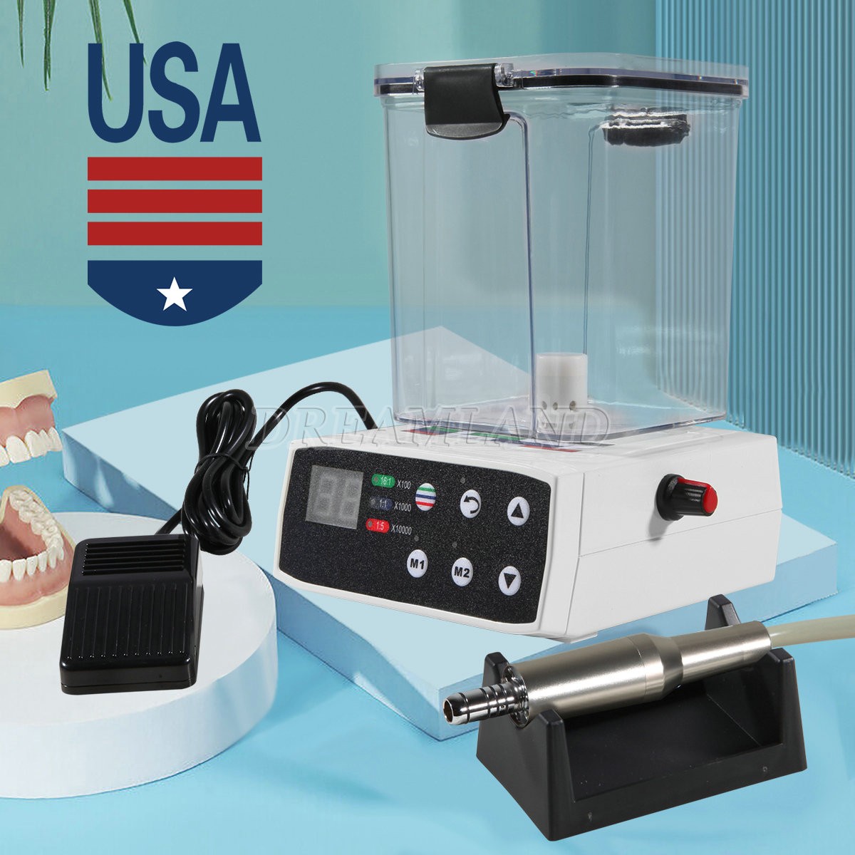 Dental Brushless LED Electric Motor Water Tank fit E type 1:5 1:1 LED Handpiece