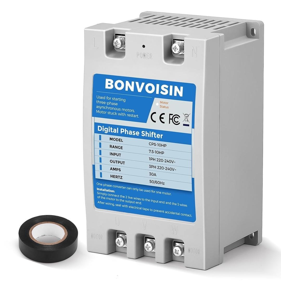 Bonvoisin 10HP Single Phase To 3 Phase Converter Digital Phase Shifter CPS-10HP