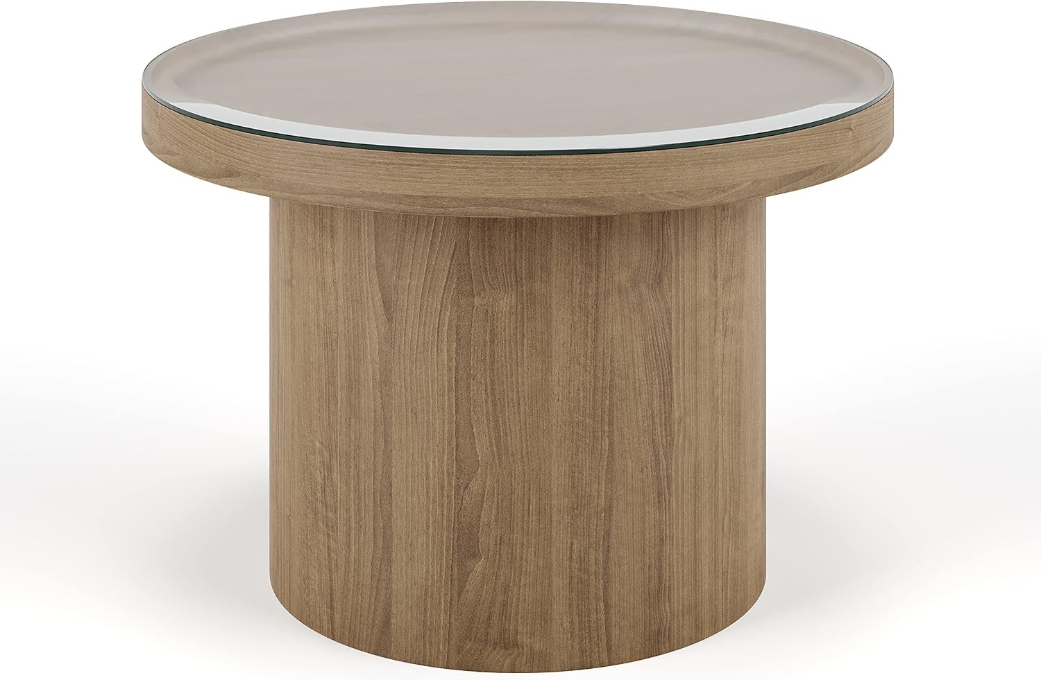 The Better Bevel 12″ Round Tempered Glass Table Top, Beveled Edge