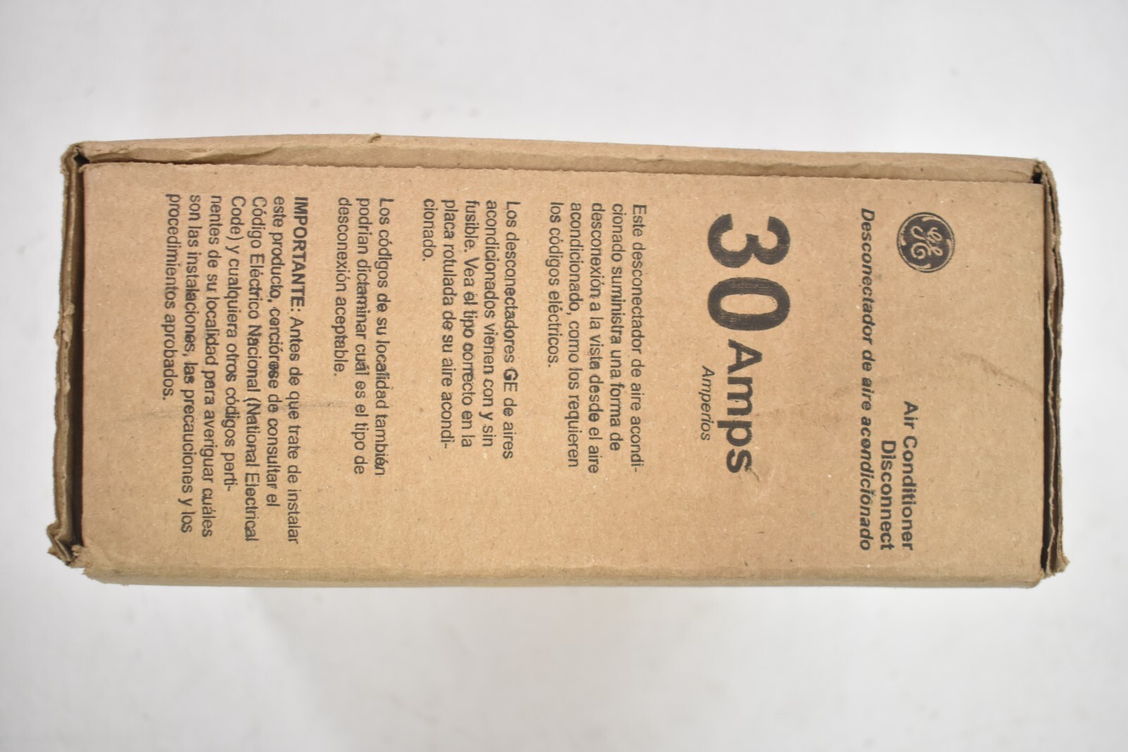 GE Air Conditioner Disconnect Outdoor Switch 2 Pole 30A 120/240V TF30RCP