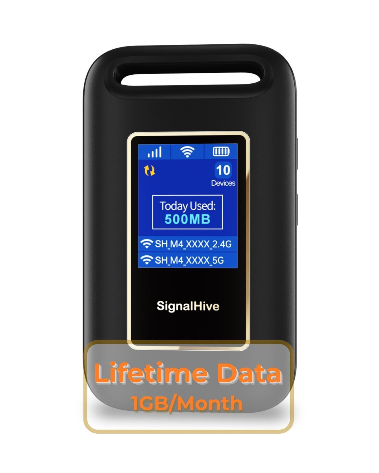 4G LTE Mobile Hotspot(1GB of Monthly Data), Security, No SIM Card, 8hrs Batte…