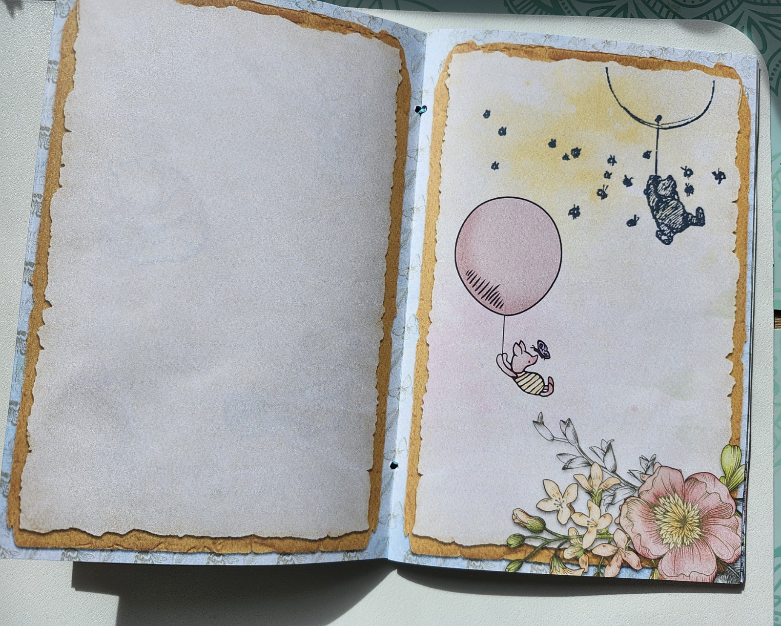 Junk Journal Booklet «WINNIE THE POOH» Retro Classic Storybook Style LG 9×6 40p