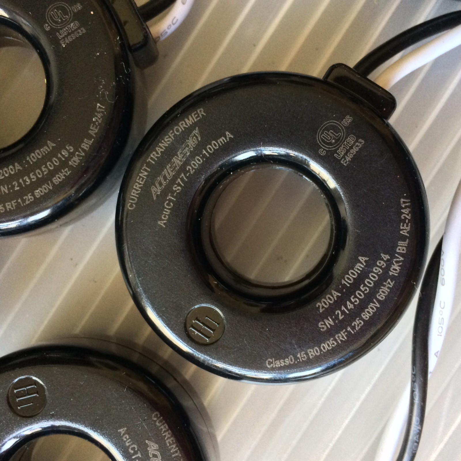 (12) LOT Accuenergy AcuCT S77 Series Revenue-Grade Solid-Core Current Sensors