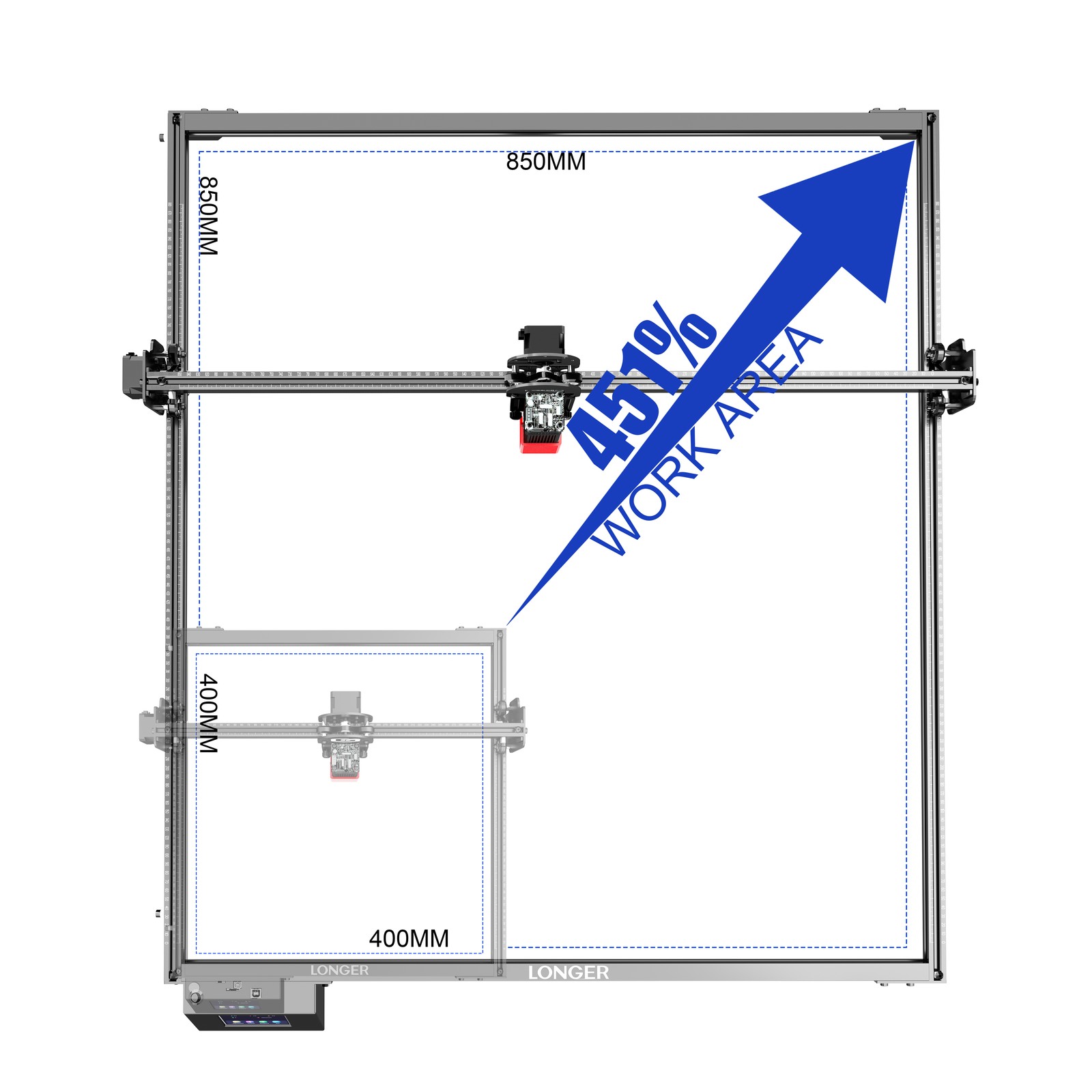 Extension Kits – Laser Engraver Area Expansion Kit XY Axis for Longer RAY5 NEW