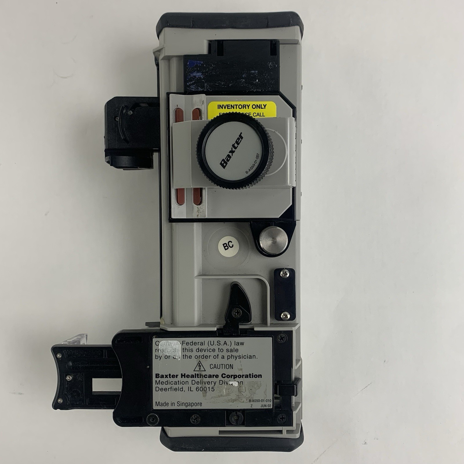 Baxter AS50 IM8550 Infusion Pump Powers On Factory Reset No Batteries No Charger