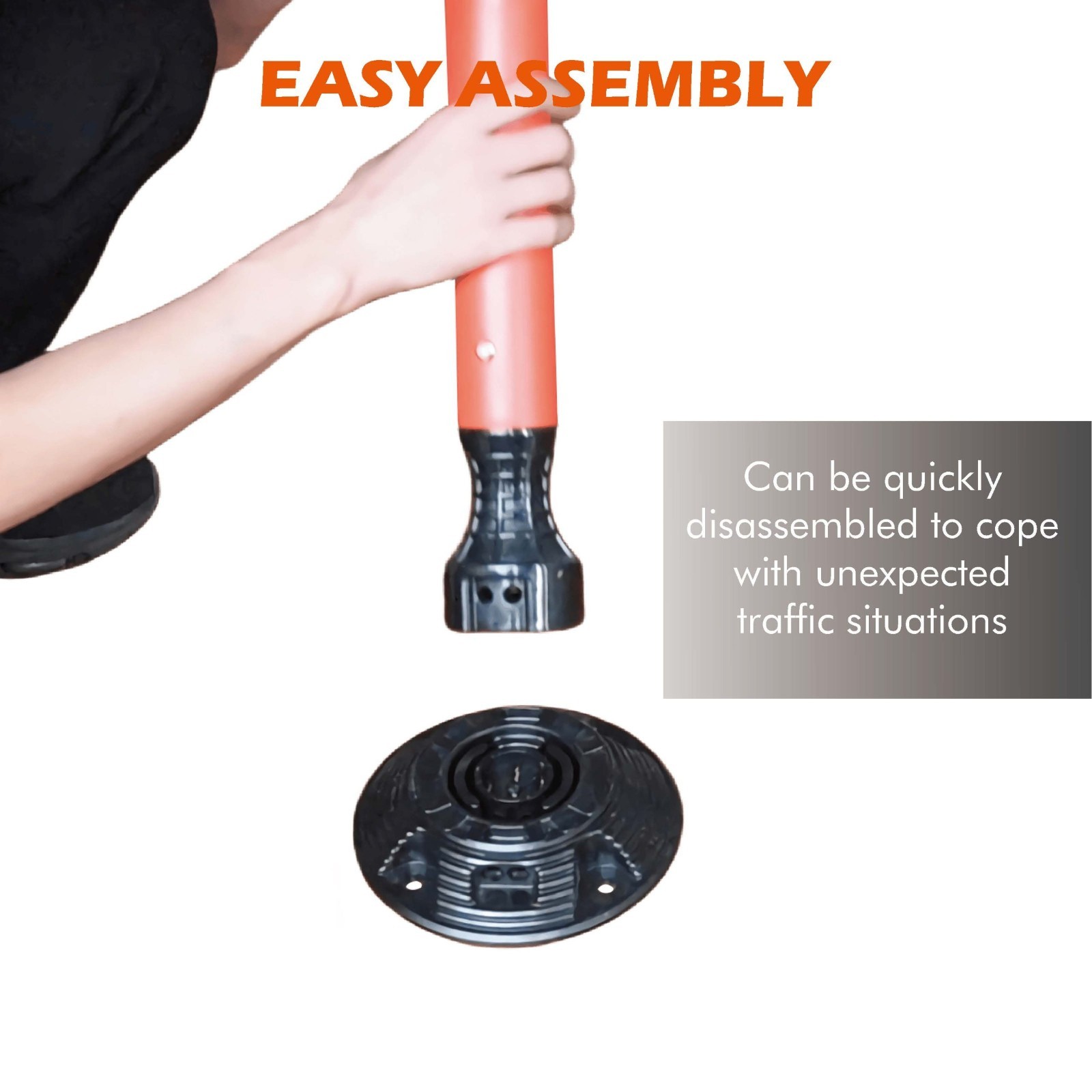 48”/36” Flexible Surface Mount Delineator Posts for Parking Lot Road Safety