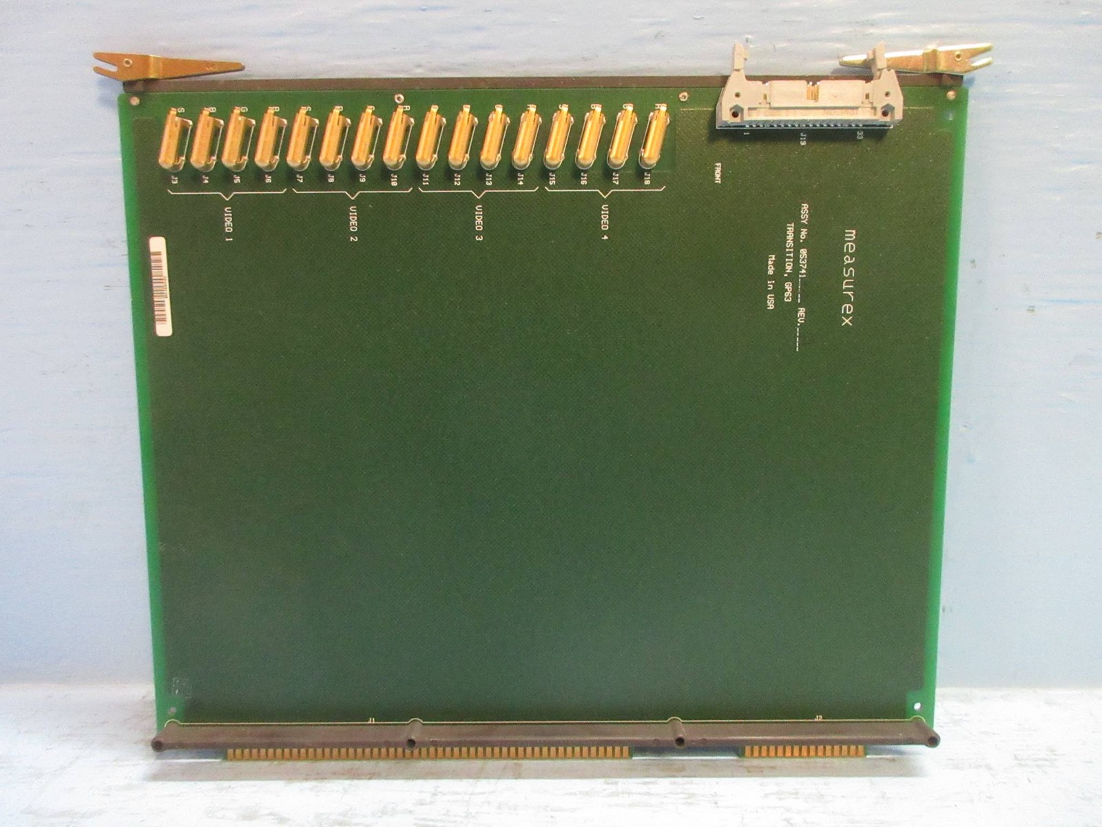 Measurex 05374100 Rev A GP63 Transition Module PLC Board 053741-00 Revision A