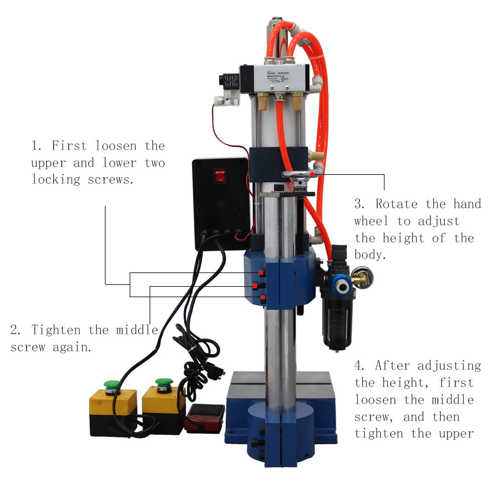 2205Lbs/1000kg 110V Pneumatic Punch Press Machine with controller Pressure 1 ton