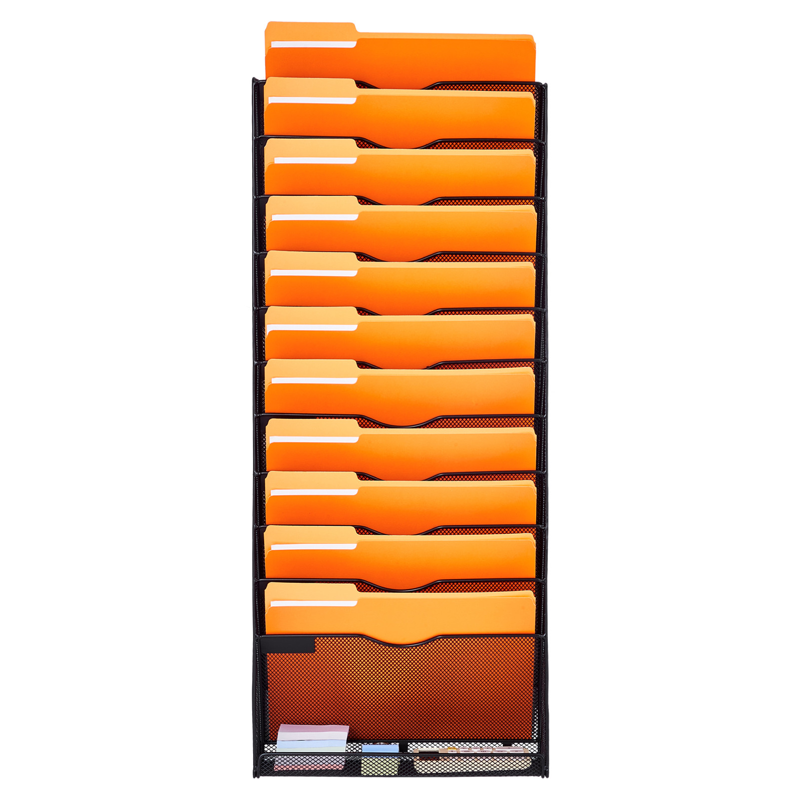 VEVOR File Wall Rack Mesh Wall File Holder 1-Piece 12 Pockets for Office/School
