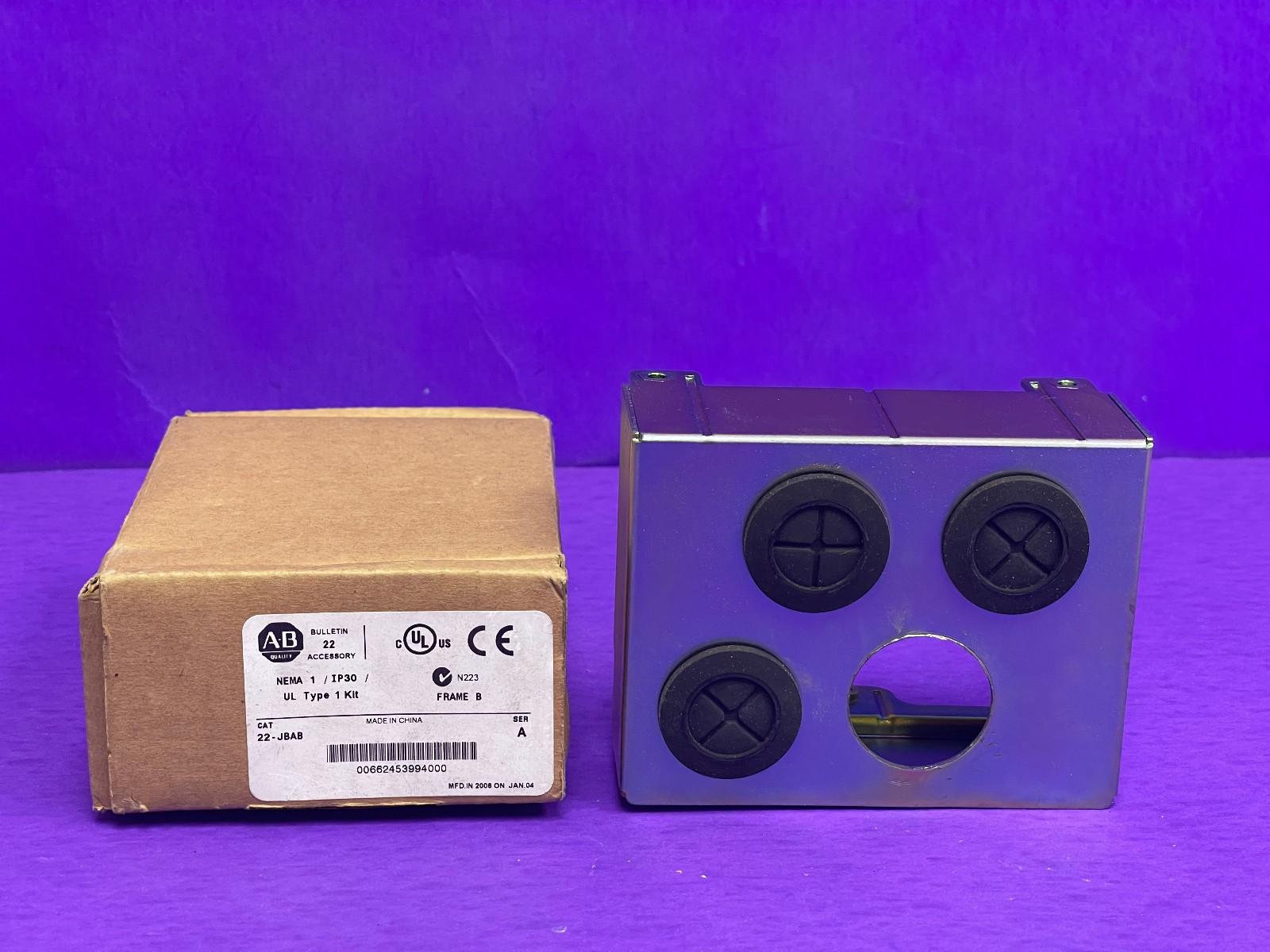 Allen Bradley 22-JBAB Ser A IP30/Nema 1 Conduit Box, B Frame field installed Kit