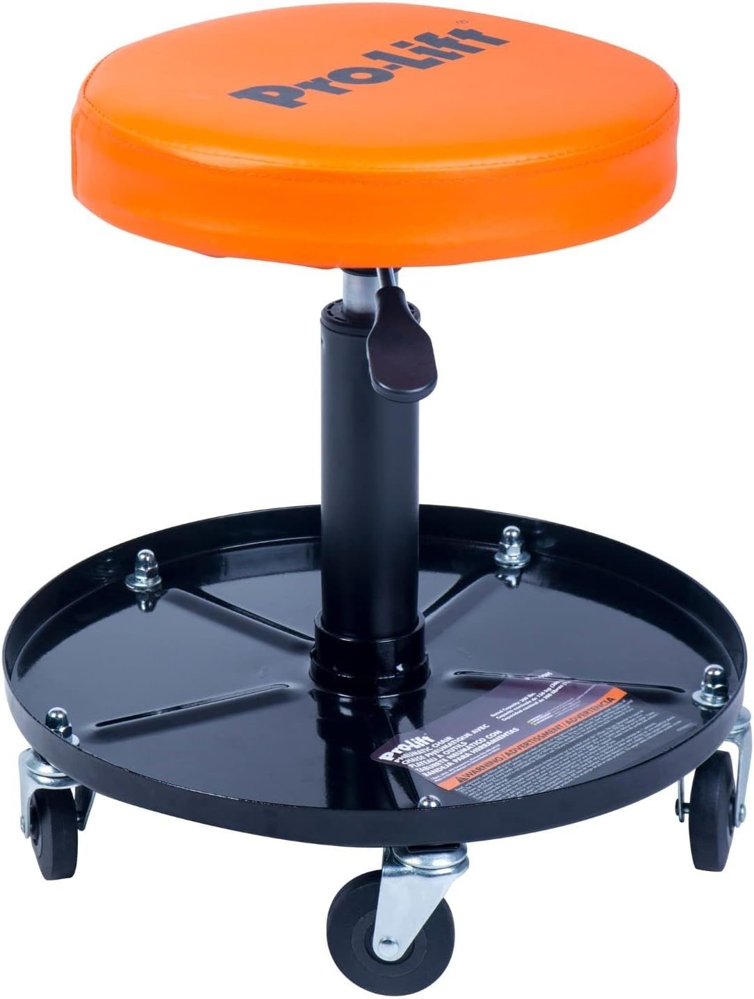 PL9300H Pneumatic Chair with 300 lbs Capacity – Black/Orange