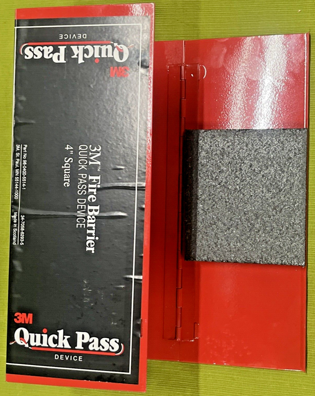 3M Fire Barrier Quick Pass Through Device 4″ Square (Shell Only)