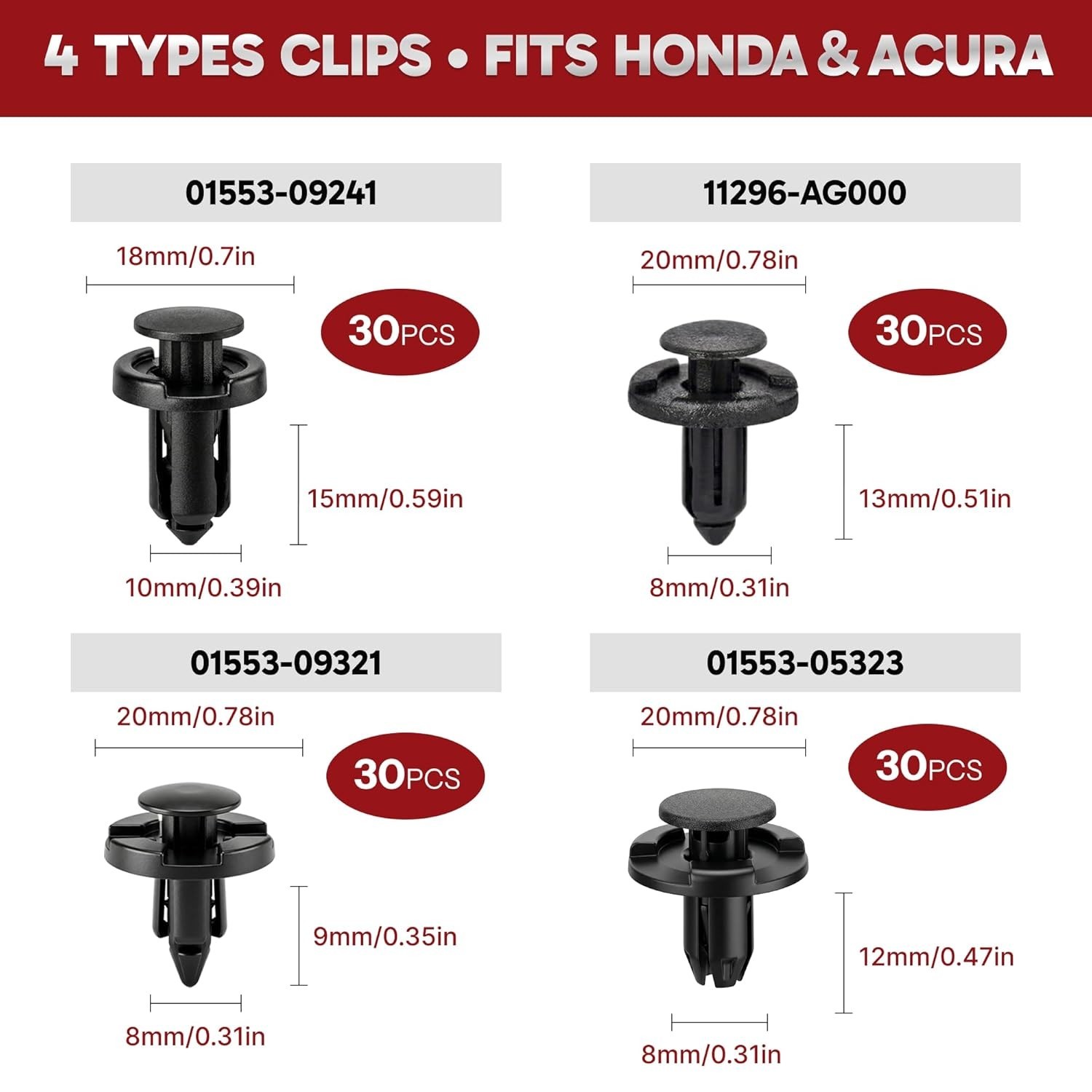 121PCS Push Retainer Clips Fits Nissan & Infiniti, Altima 1996-2018, Rogue 20…