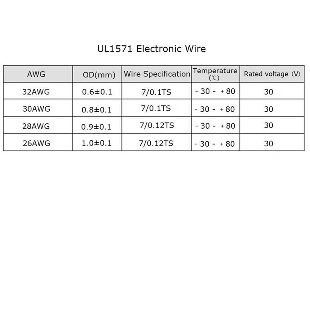 26/28/30/32 AWG UL1571 Flexible PVC Electrical Wire Cable Tinned Copper Stranded