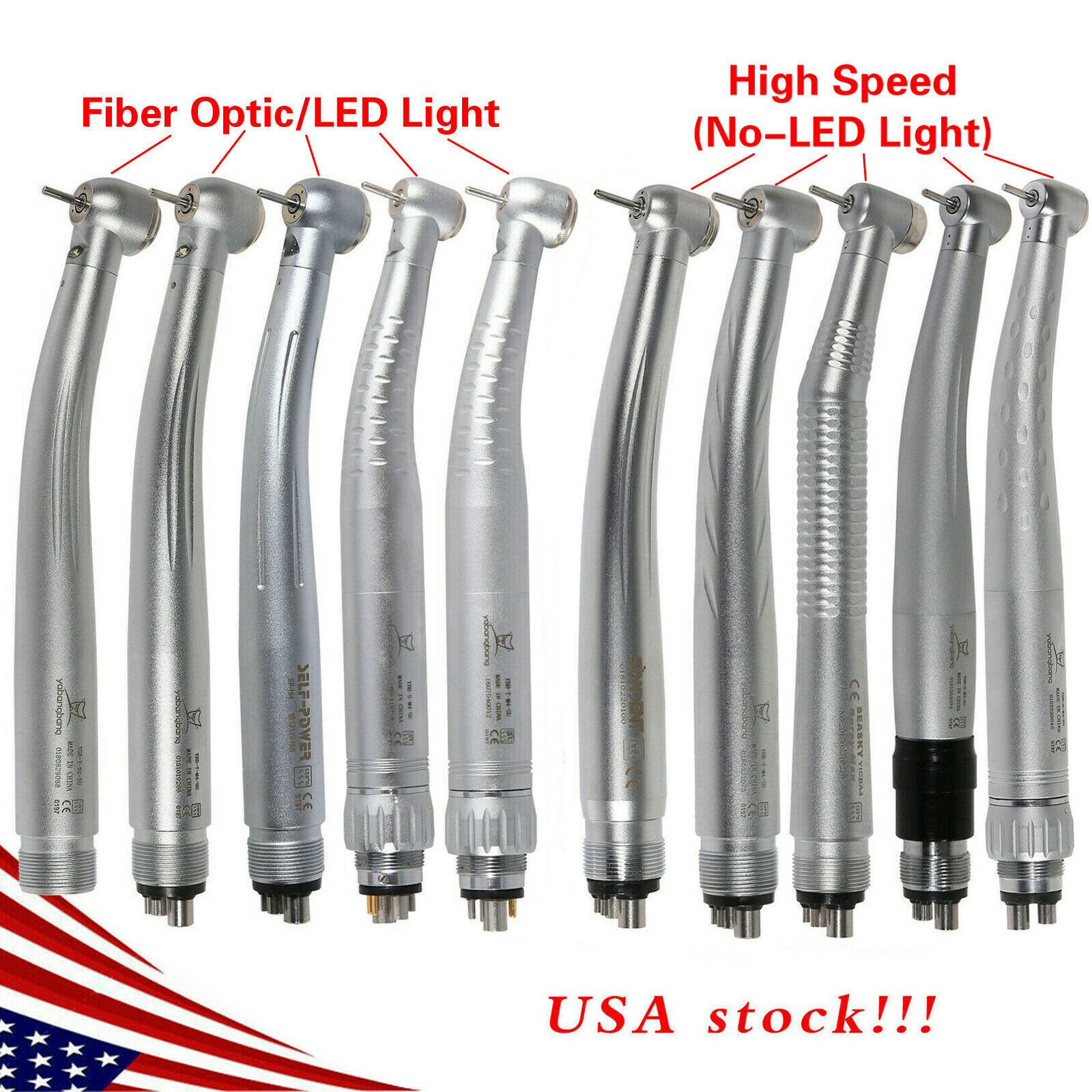 NSK KaV Style Dental High Speed /LED Fiber Optic /E-generator Handpiece 2/4/6H