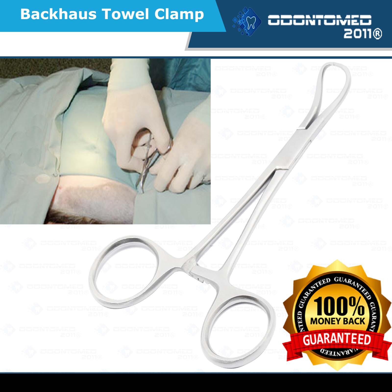 Veterinary Backhaus Towel Clamp forceps 3.5″ Stainless Steel New Instruments