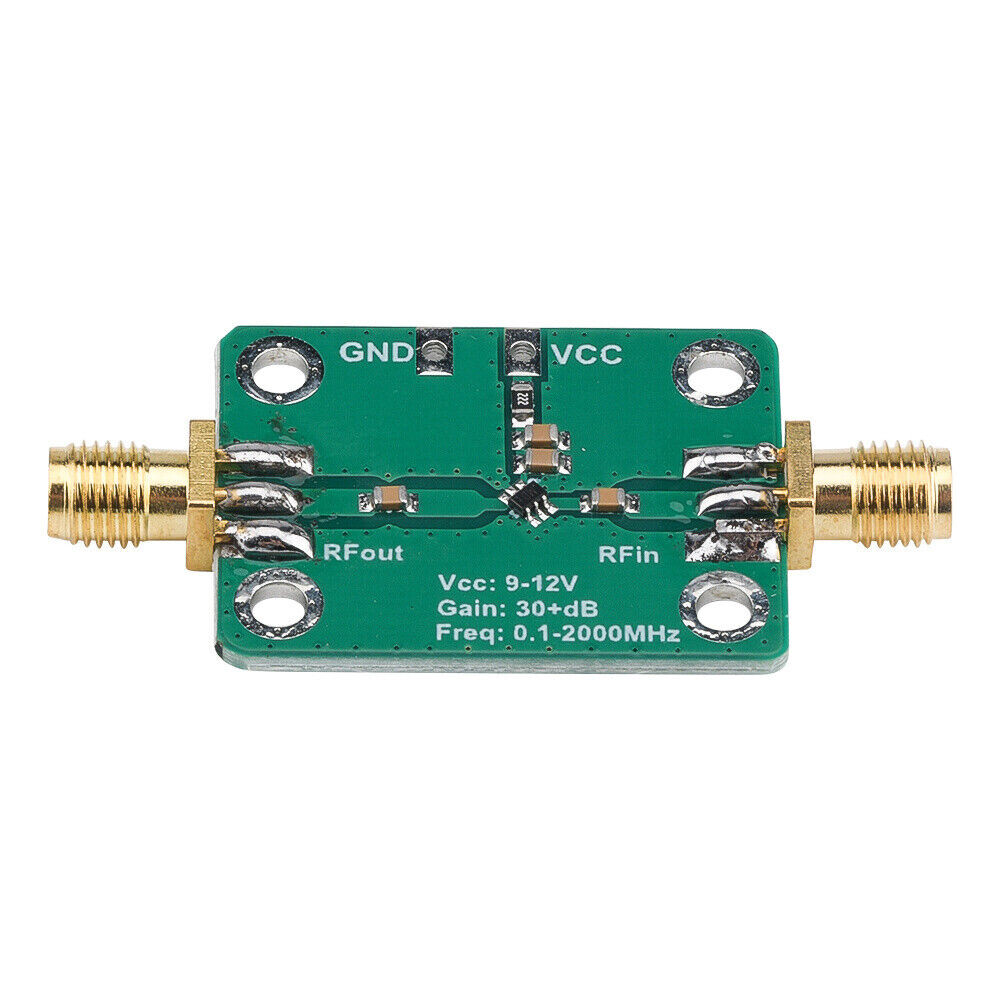 RF Wideband Amplifier 32dB low-noise LNA Broadband Module Receiver 0.1-2000MH​z