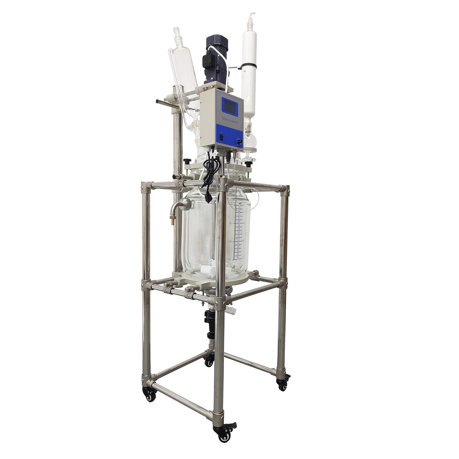 20L Jacketed Glass Reactor Jacketed Reactor 110V Jacketed Pilot Plant Reactors L