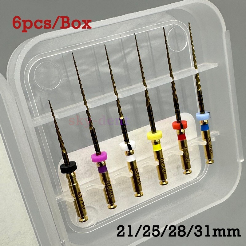 6pcs/Box Dental Endo Rotary Files SX-F3 NITI Root Canal Safe Files 21/25/28/31mm
