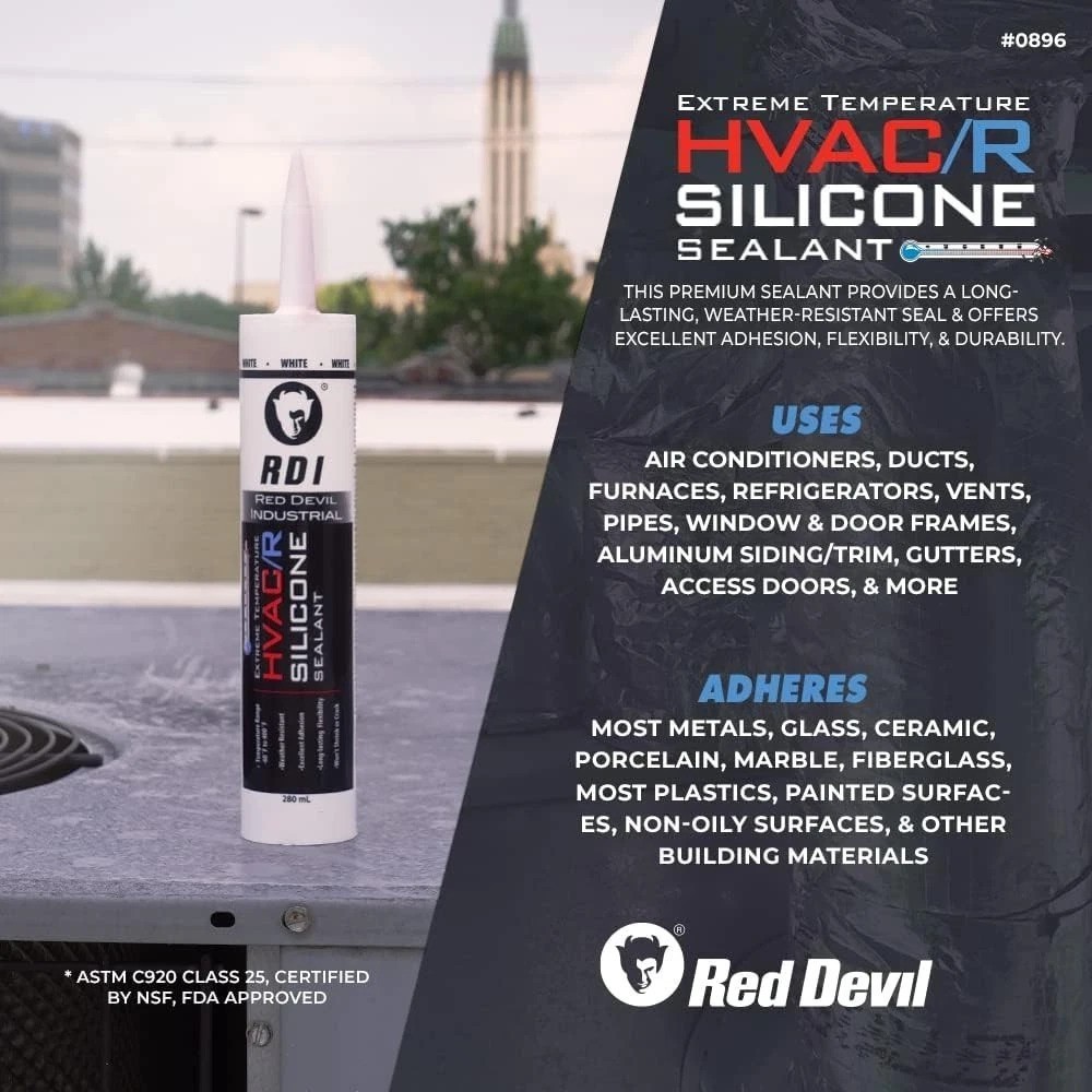 280 ml Clear Silicone Sealant – Ideal for Extreme HVAC/R Applications