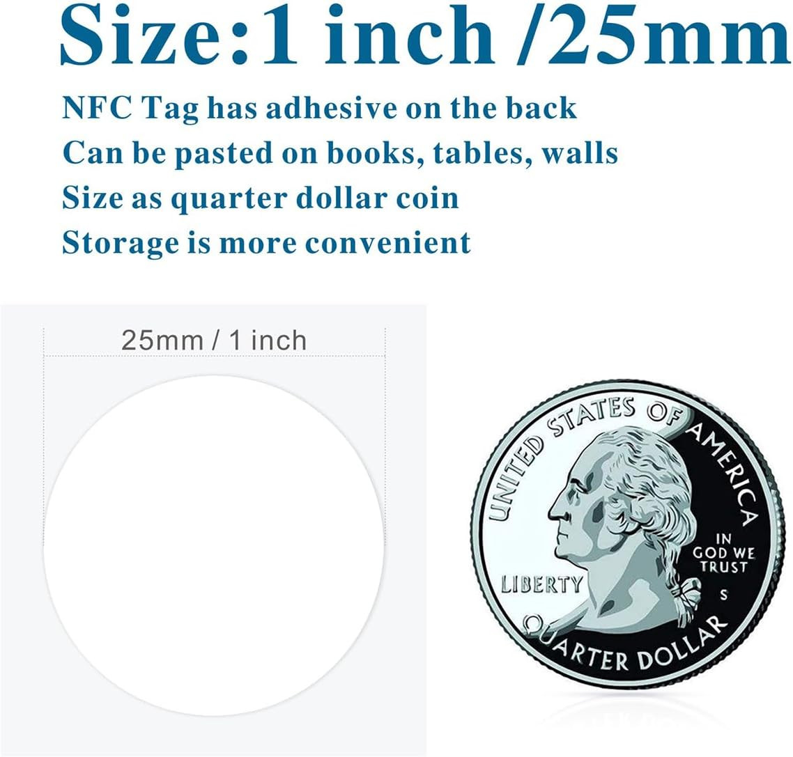 20 Pcs MF Classic 1K Tags S50 RFID Stickers NFC Tags Smart M1 Classic Tags ISO