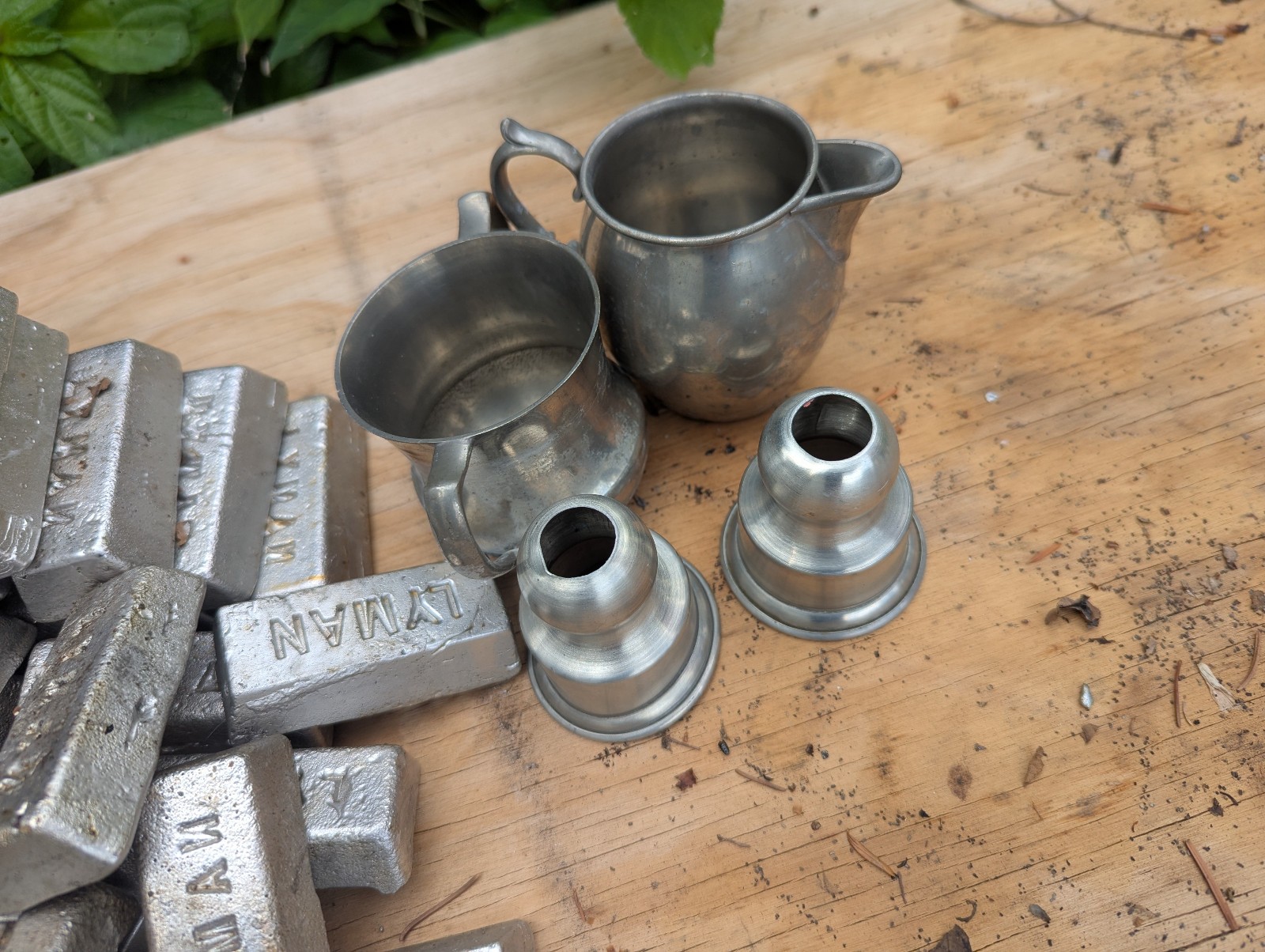 5 Lbs. Pewter Ingots for Casting Hand Poured From Scrap Pewter Items – Repour