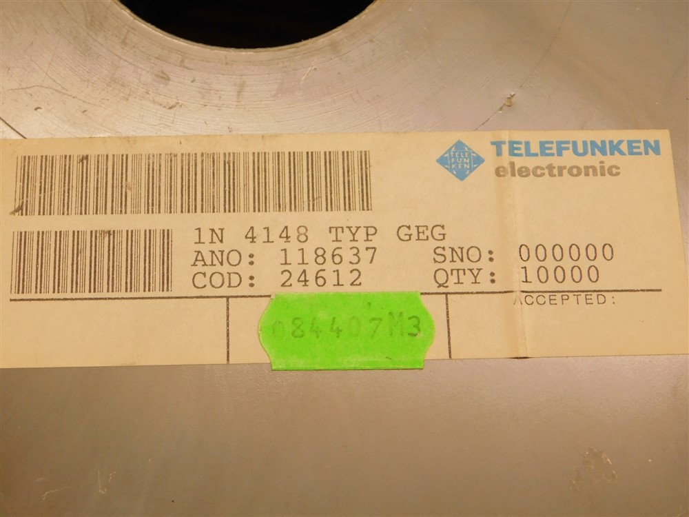 100 Vishay Telefunken 1N4148 75V 300mA Small Signal Fast Switching Diodes