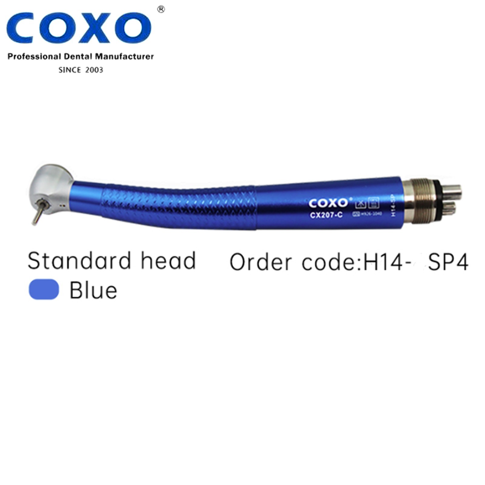 US COXO Colorful Dental High Speed Handpiece Air Turbine Anti-retraction 4 Holes
