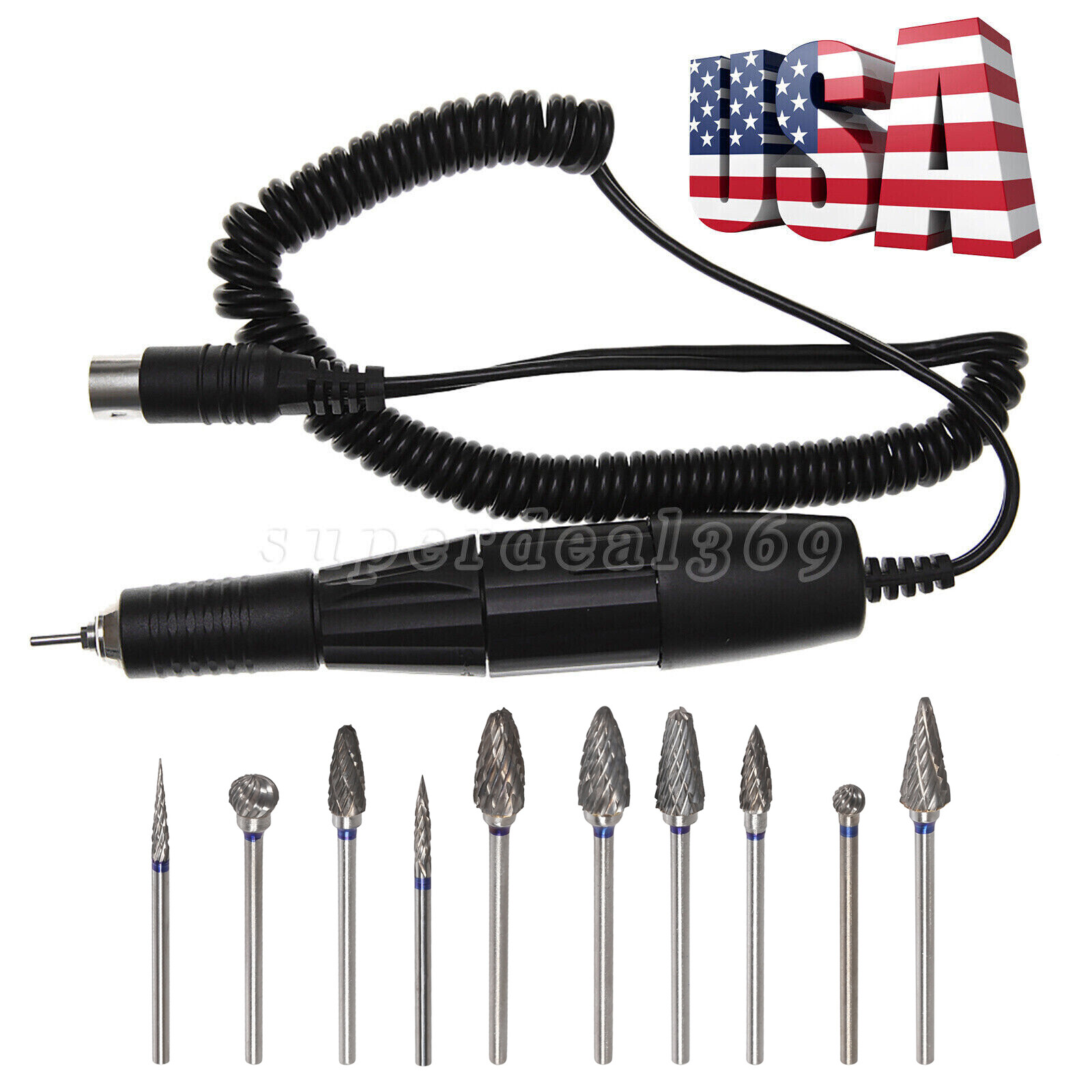 Dental Lab Electric Micromotor Polishing Handpiece Fit Marathon 35,000 rpm US