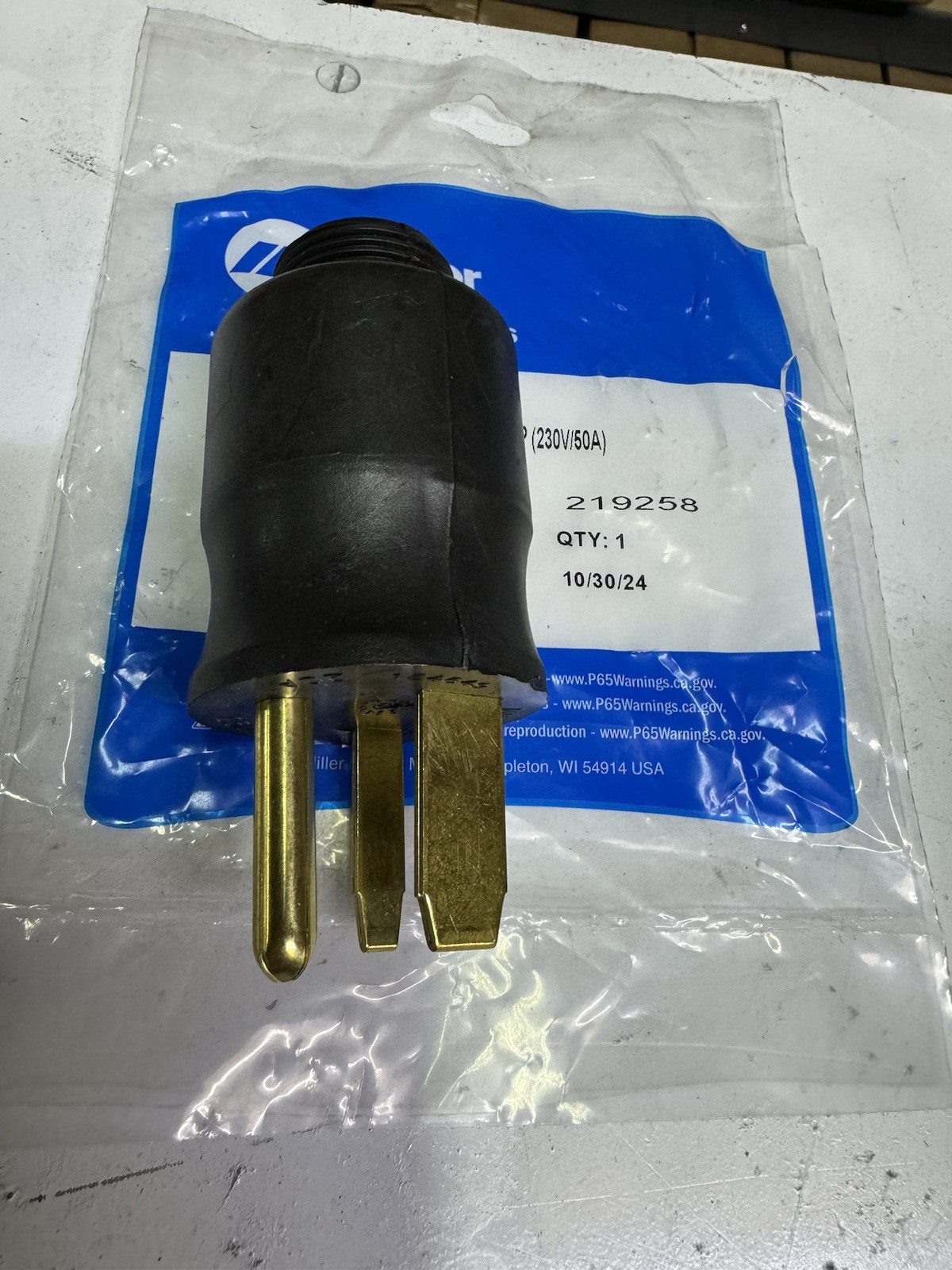 219258 Power Cable Adapter Plug 220V – NEW | Miller Welder Part