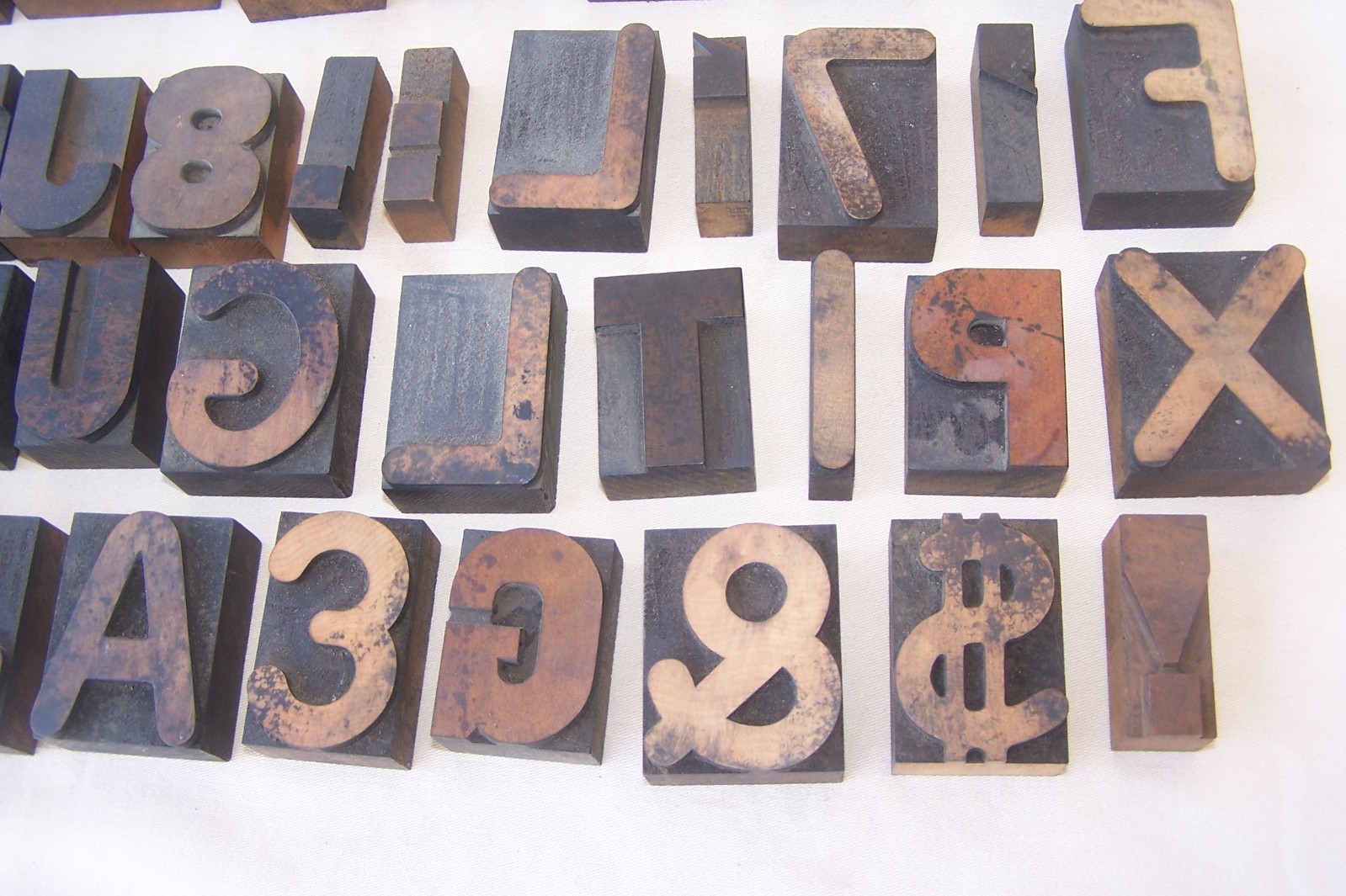 HUGE LOT! 128 Vintage Letterpress wood print typeset printing block typography