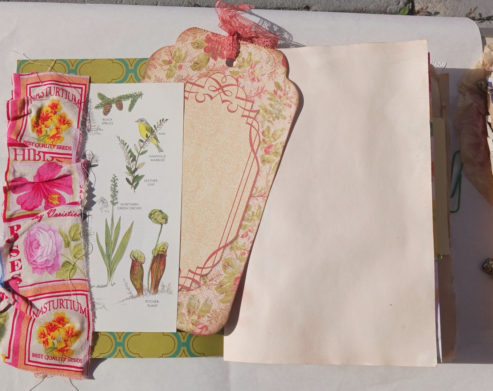 Garden Themed Junk Journal Soft Cover 50 pages