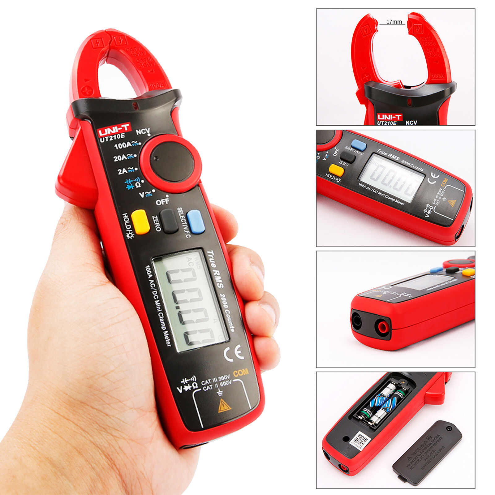 UNI-T Digital UT210E 100A 600V AC DC Clamp meter Multimeter True RMS VFC Diode