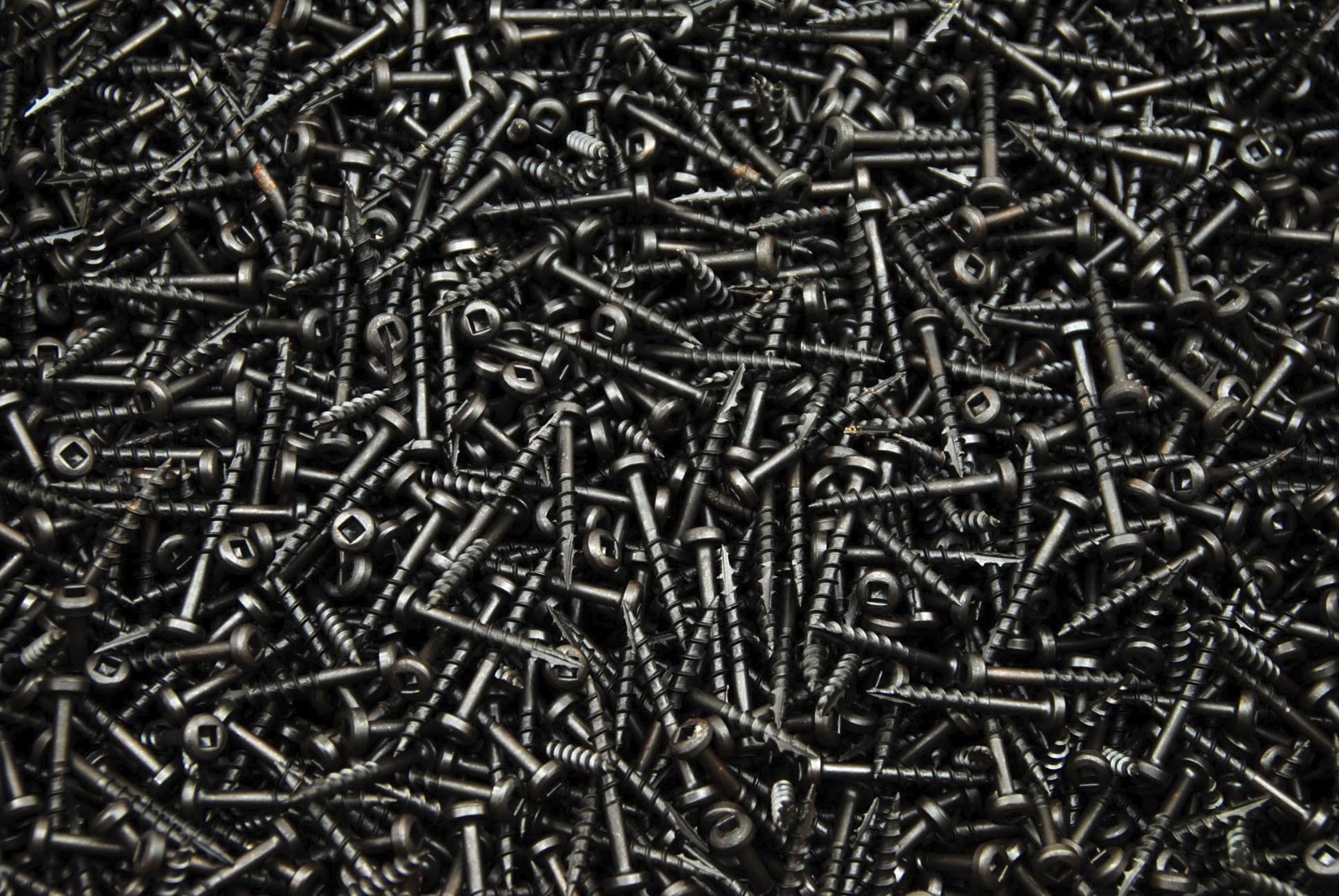 (1000) Square Drive Pan Head 6 x 1-1/4 Coarse Face Framing Type 17 Wood Screws