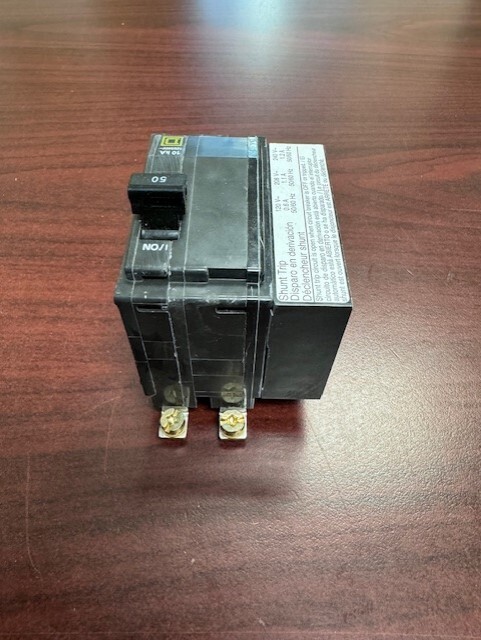 QOB2501021 QOB250-1021 2Pole 50Amps 120/240Volt 120V w/Shunt BOLT-ON SquareD NEW