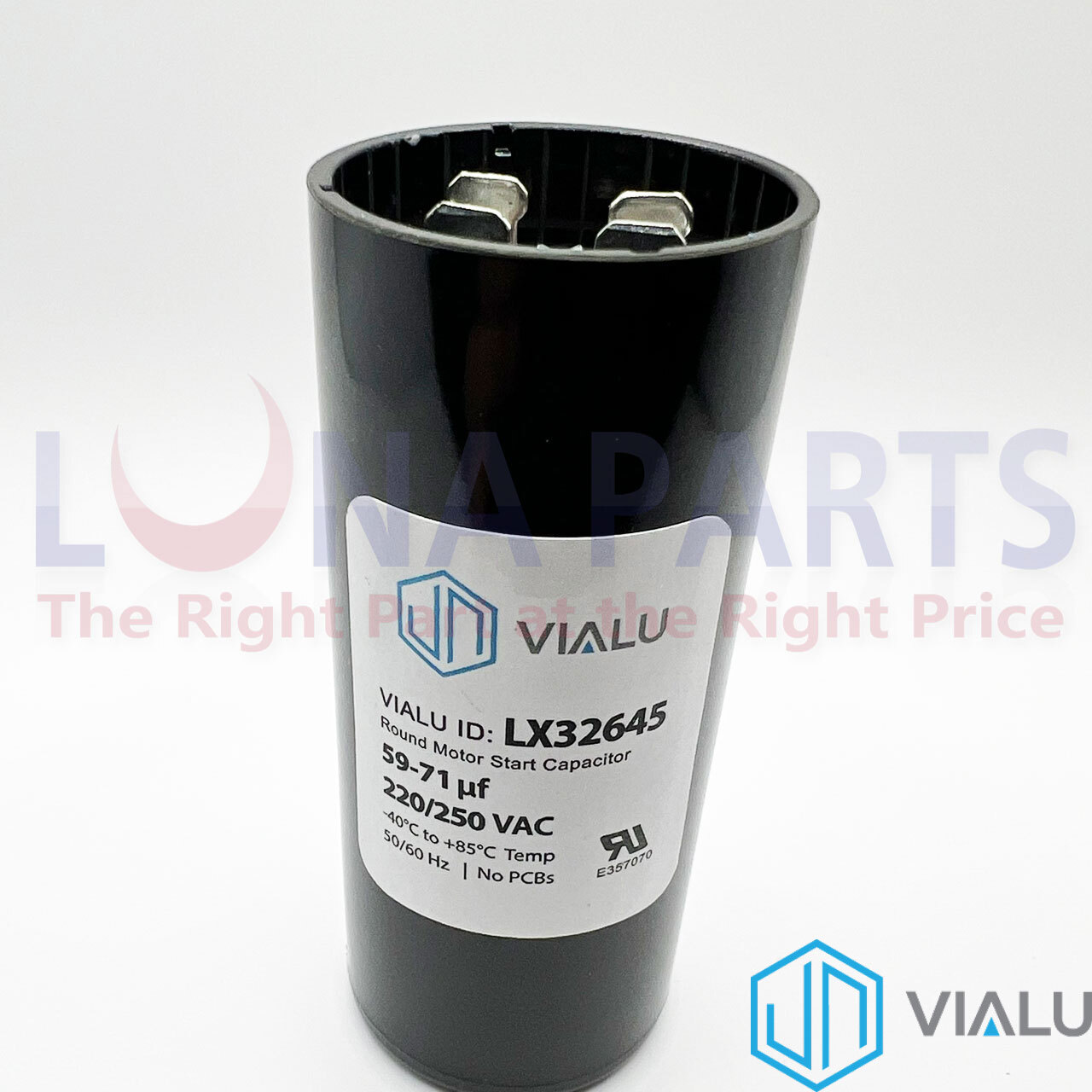 VIALU – 59-71 uf/MFD 220-250 VAC volts Round Start Capacitor 50/60 Hz