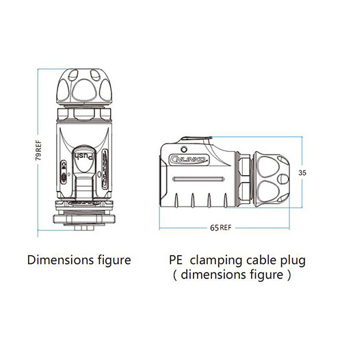 2 Pin Power Connector Male Plug Waterproof Fit RV Solar Port (LP-20-C02PE-01-001