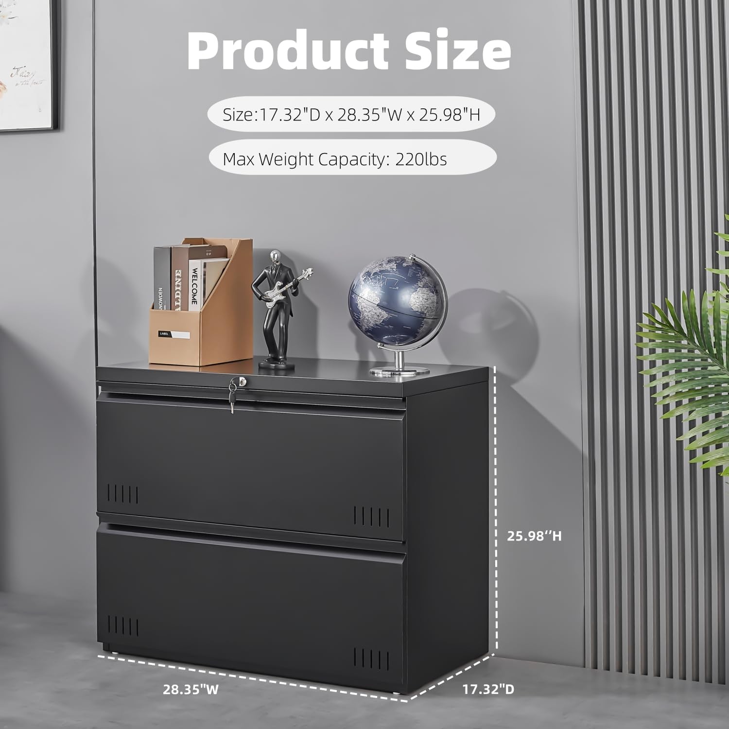 Assembly Required, Heavy Duty Office Storage Cabinet for A4/Letter/Legal Size,