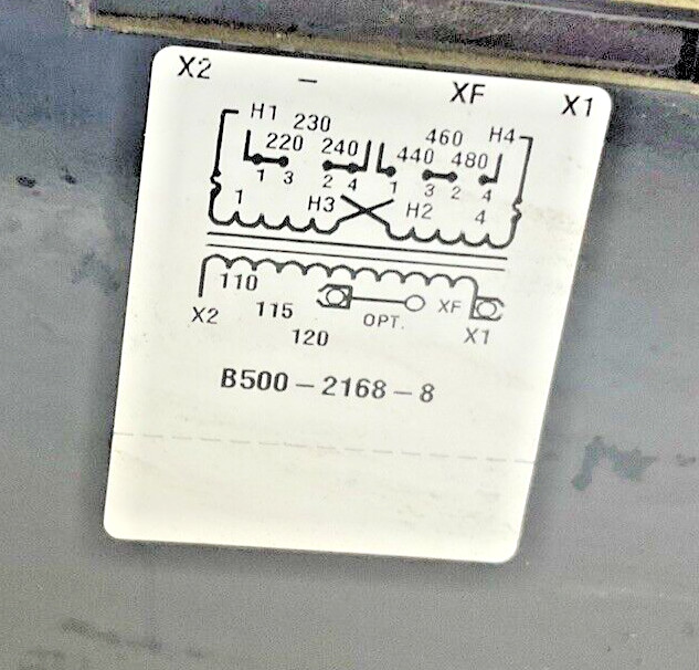 CUTLER HAMMER C0500E2AFB TRANSFORMER 500VA 50/60HZ