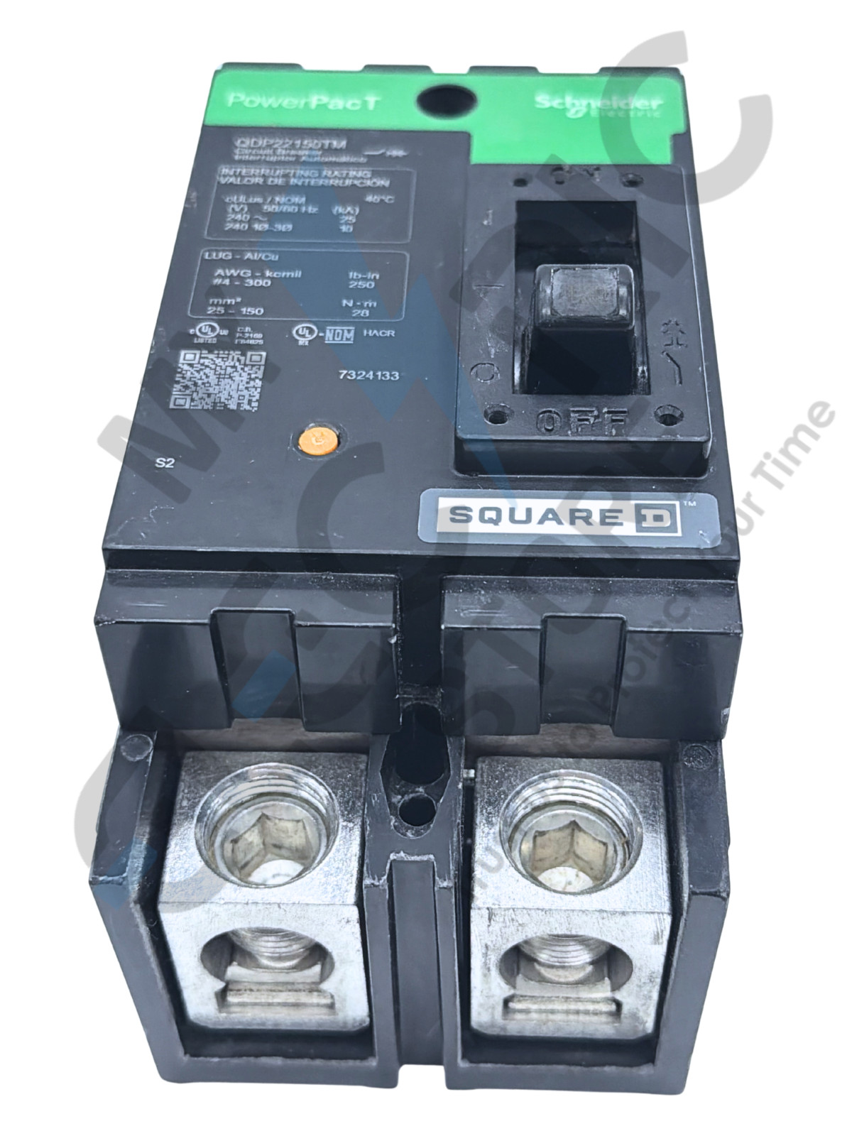 Square D QDP22150TM 150A 2-Pole PowerPact Q Bolt-On Breaker 240V 25kA NEW