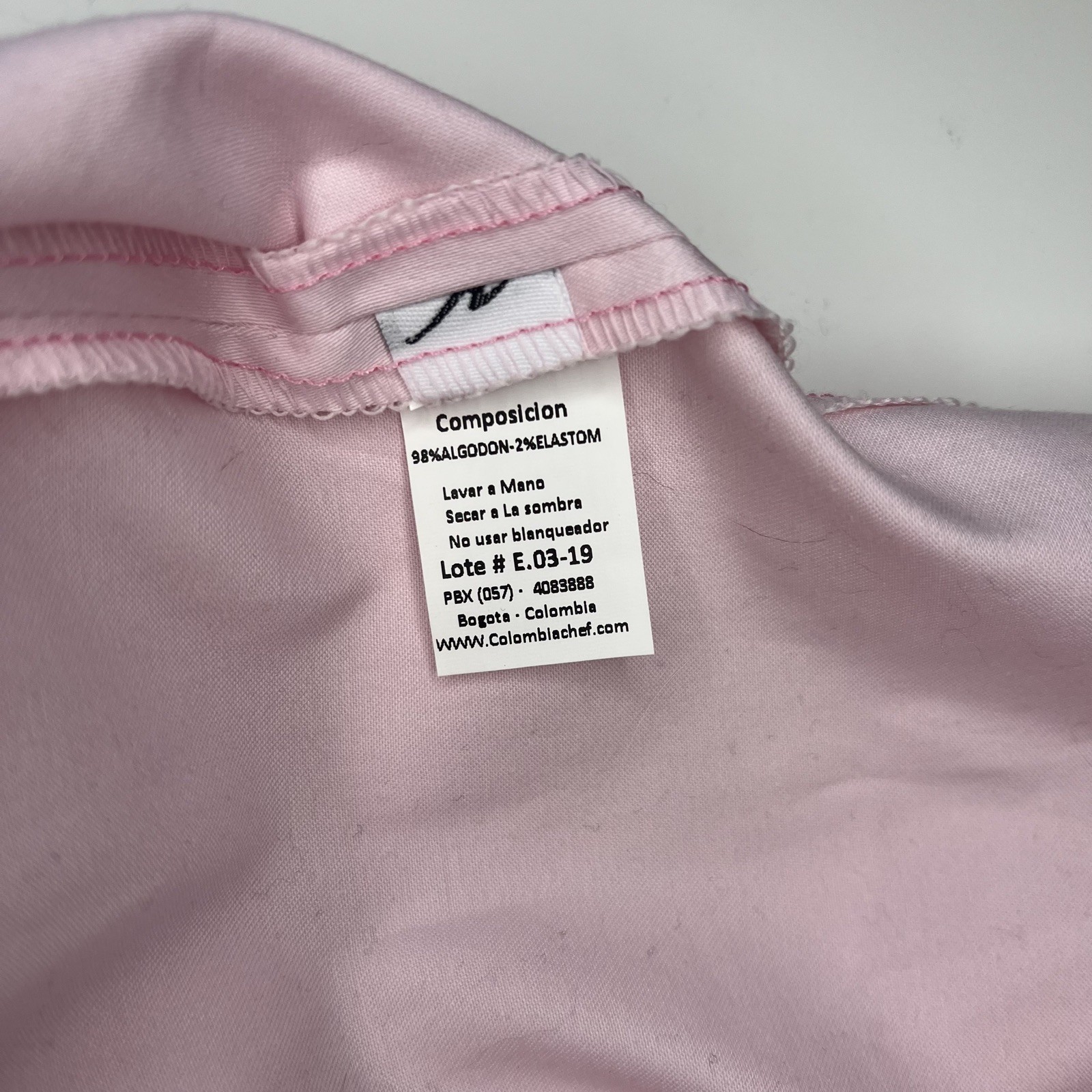 Colombia Chef professional Light Pink Jacket size Large