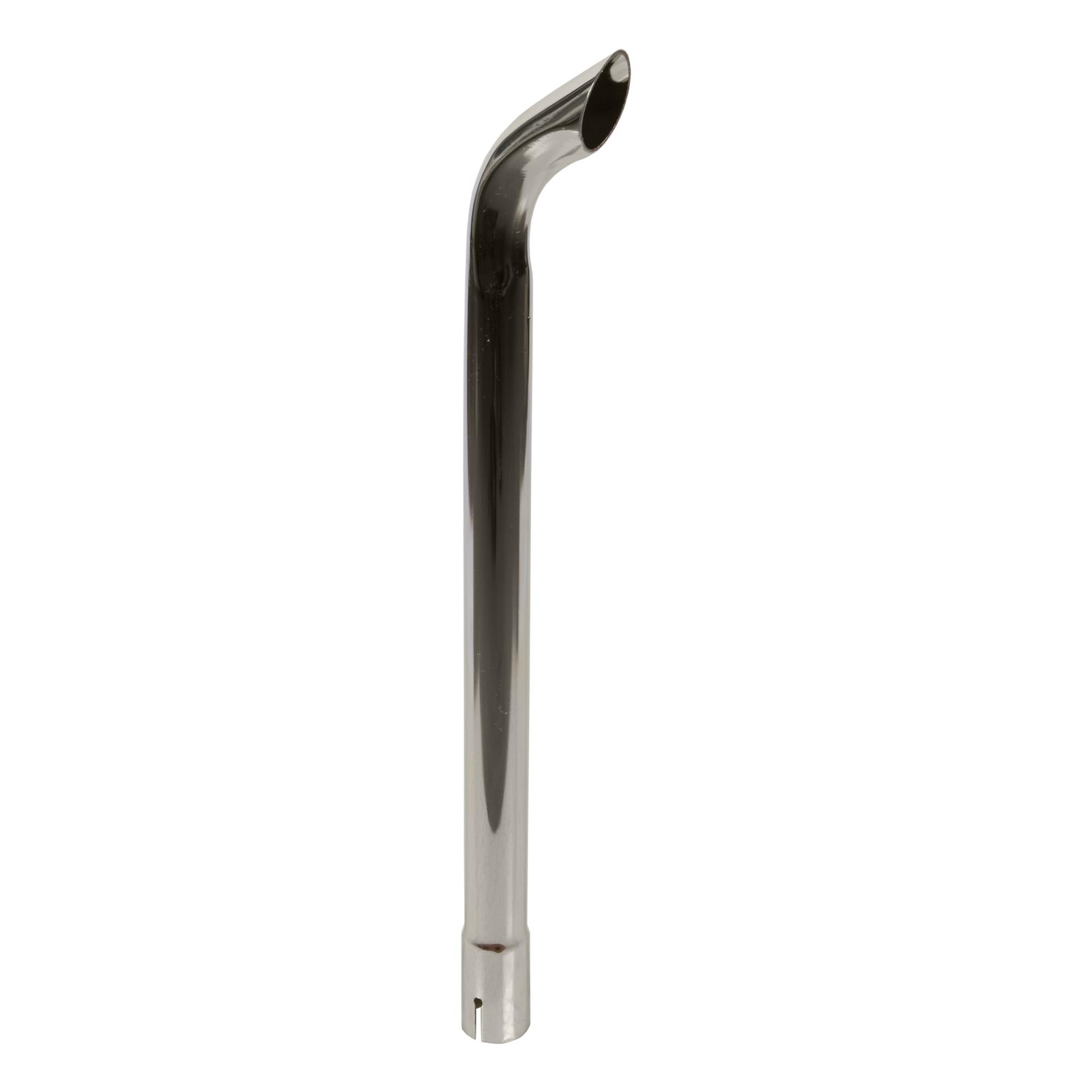 Exhaust Pipe Stack Replacement UNIVERSAL – 1-1/2″ x 24″, Curved Chrome
