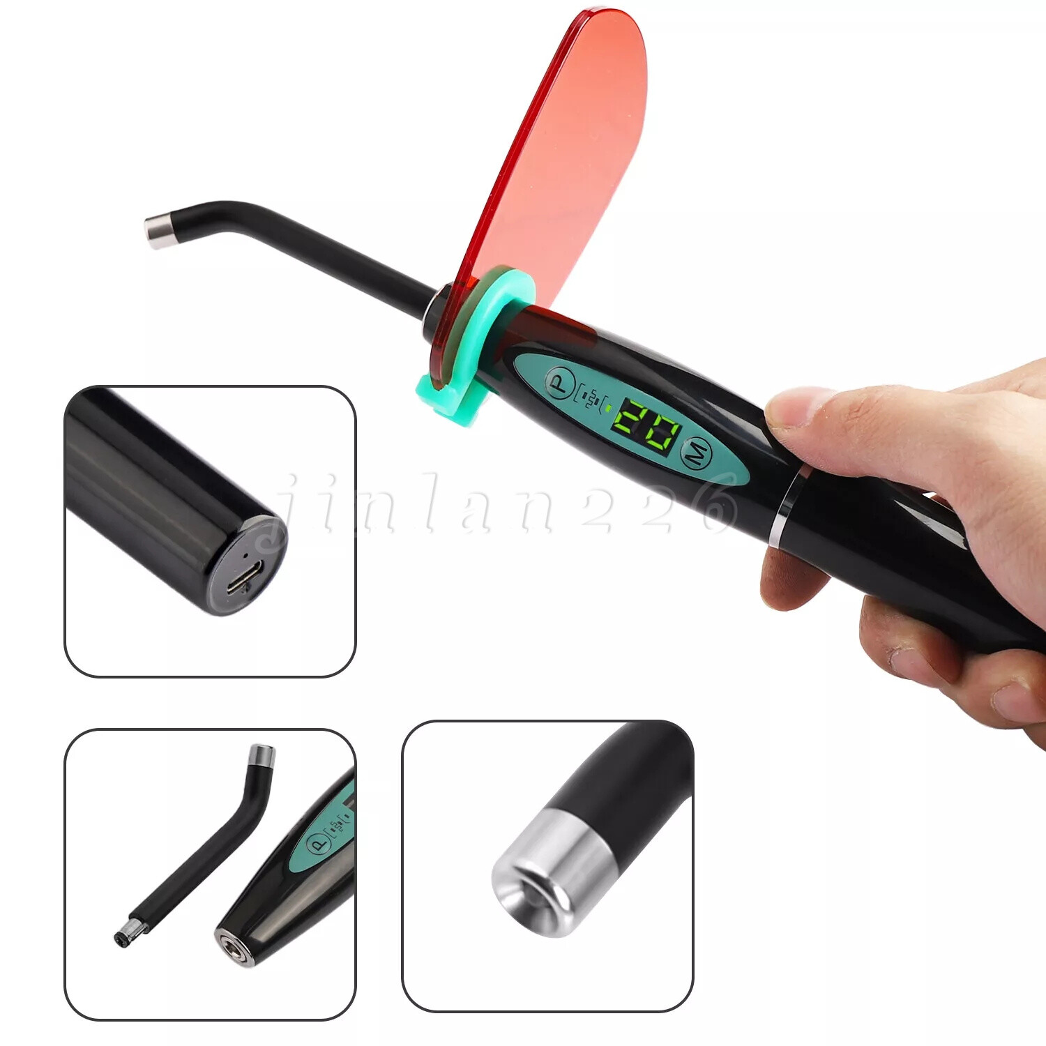 Dental Wireless Cordless LED Cure Curing Light Lamp 1500mw 5W Tool Resin Cure US