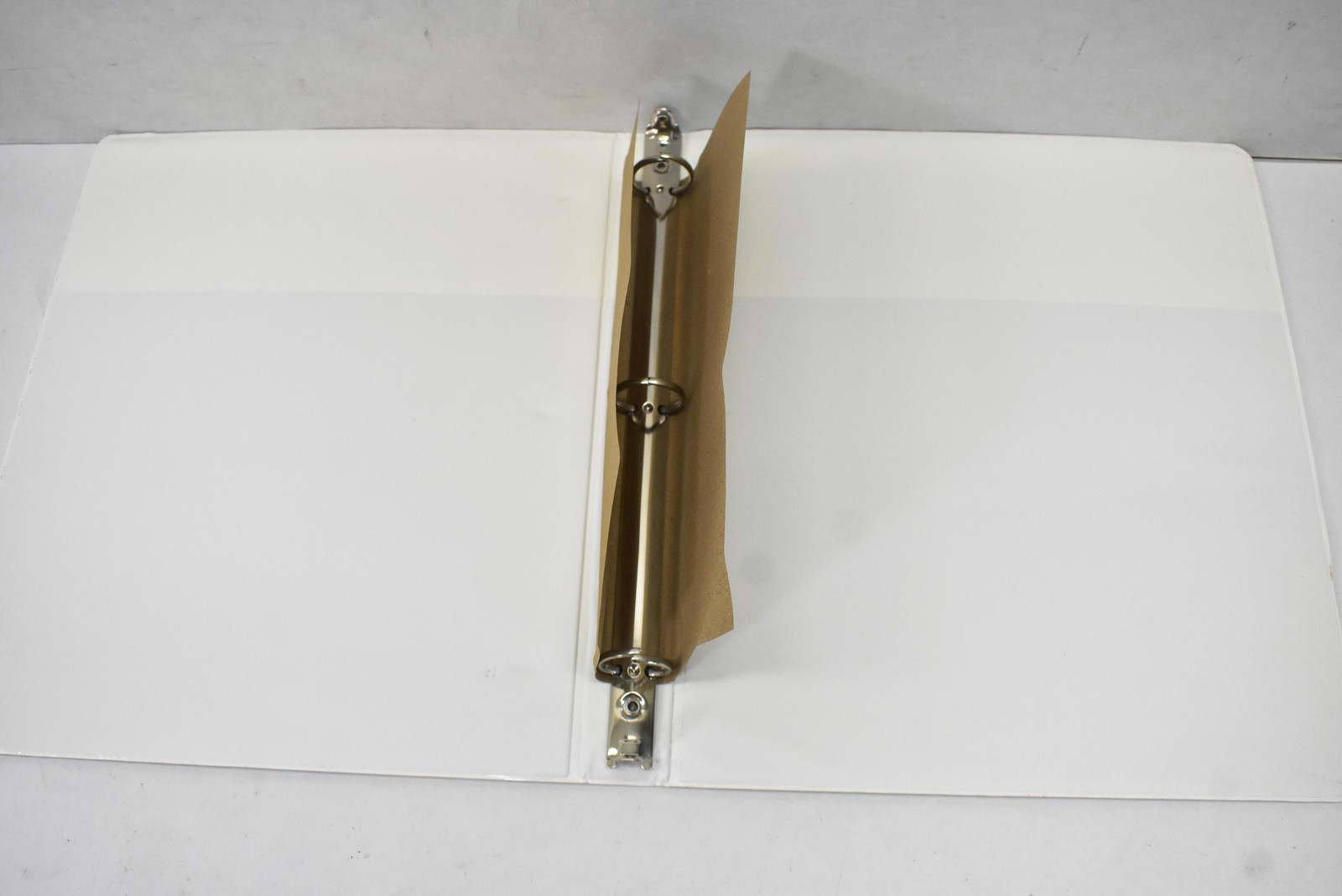 Lot Of 8 White 1″ 3-Ring Daily Use Binder Clear Overlay Vinyl Office Supplies