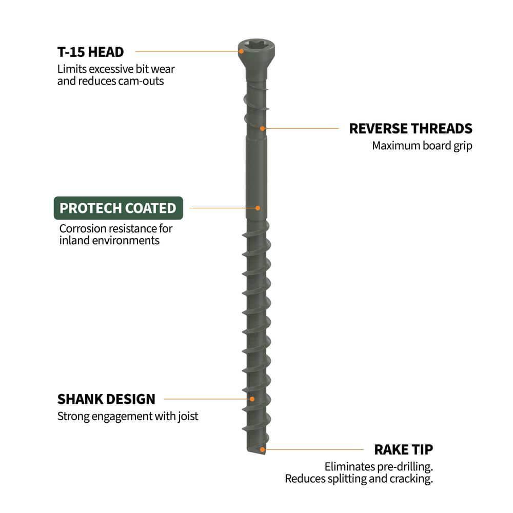 CAMO Edge Deck Screw ProTech Coated Trimhead Marksman Pro Tool 700-Count 1-7/8in