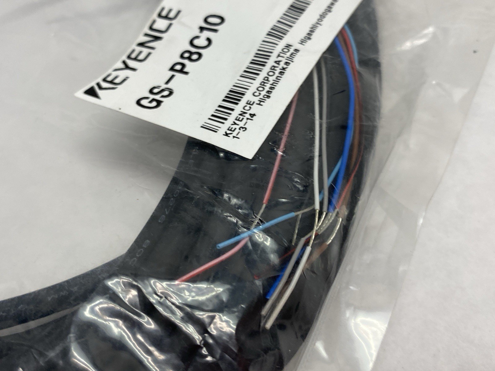 Keyence GS-P8C10 Standard M12 Connector Type Cable 8-Pin 10m