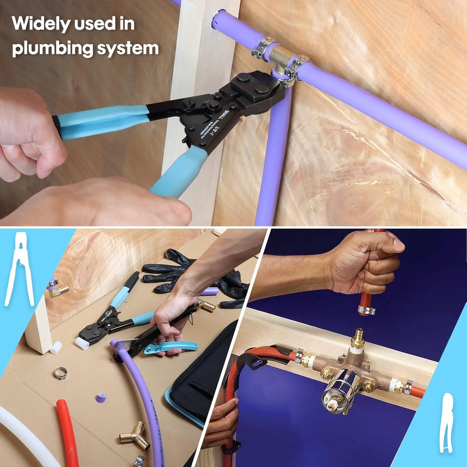 Complete Pex Crimping Tool Kit with Hose Cutter & Clamps – ASTM F2098 Compliant